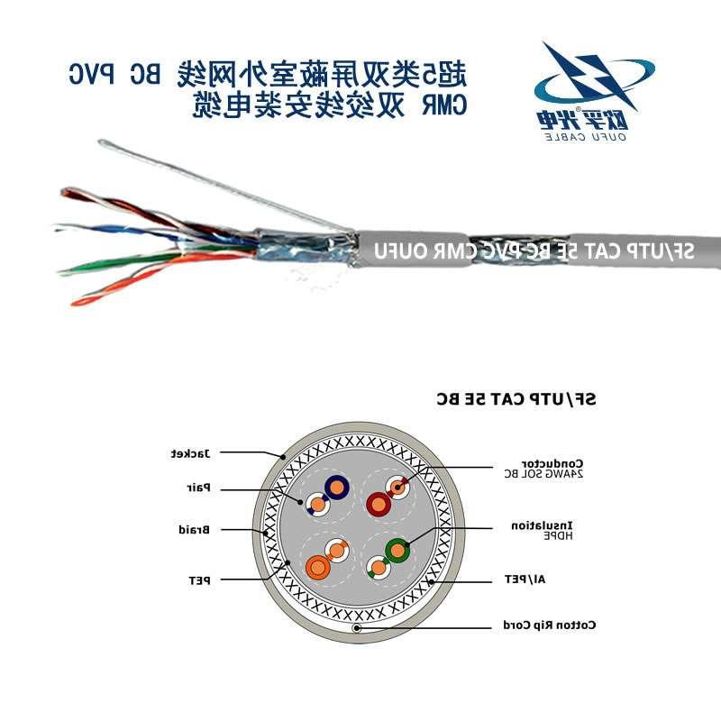 海南藏族自治州SF / UTP CAT 5E BC PVC CMR双绞线安装电缆